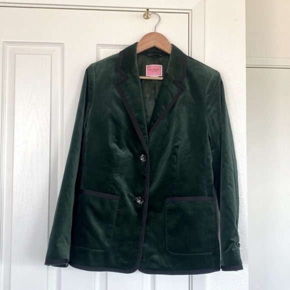 NWOT Kate Spade jewel button velvet jacket. - Picture 3 of 8